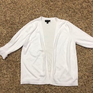 Nina Leonard White Cardigan